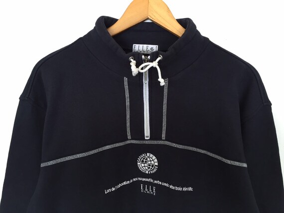 Rare!! ELLE Homme Spellout Embroidery Sweatshirt … - image 3