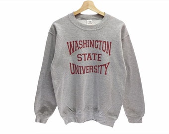 Rare!! University State Washington Spellout Pullover Jumper Sweatshirt