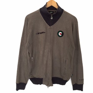 Rare!! Lotto Small Logo Spellout Embroidery Sweater Zip Up