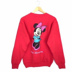 Rare!! Vintage 90s Minnie Mouse Cartoon Pullover Jumper Sweatshirt Nice Design