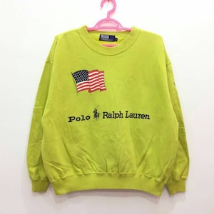 Rare!! Vintage Polo Ralph Lauren Small Pony Pullover Jumper Spellout Sweatshirt