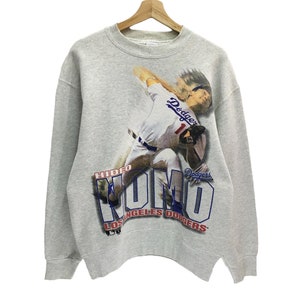 Rare!! Vintage 90s Dodgers Los Angeles Hideo Nomo MLB Spllout Pullover Jumper Sweatshirt