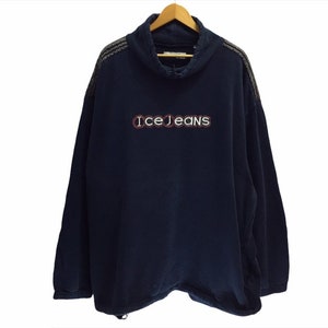 Rare!! Ice Jeans Ice Berg Spellout Embroidery Sweatshirt Distressed