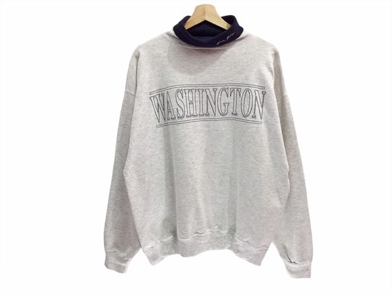 Rare!! Vintage 90s Washington Spellout Pullover J… - image 1