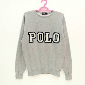 Rare!! Vintage Polo By Ralph Lauren Spellout Embroidery Pullover Jumper Sweatshirt