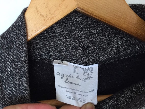 トップス vintage agnes b. homme riders foodie Rare!! Vintage Agnes B. Homme Fashion Designs Sweatshirt