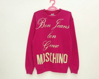 Rare!! Moschino Jeans Spellout Pullover Jumper Sweatshirt