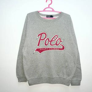 Rare!! Vintage Polo Ralph Lauren Spellout Pullover Jumper Sweatshirt