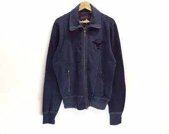 Rare!! Diesel Spellout Pullover Jumper Sweater Jacket Zip Up