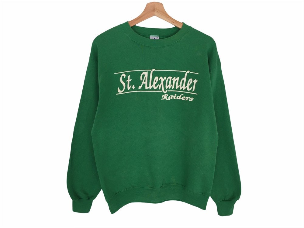AliaShopVintage Rare!! Vintage St. Alexander Raiders Spellout Pullover Jumper Sweatshirt Faded Colour