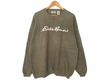 Rare!! Eddie Bauer Spellout Pullover Jumper Sweatshirt