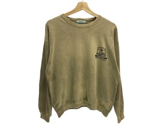 Vintage Forest Green Sweater Sweatshirt - Etsy