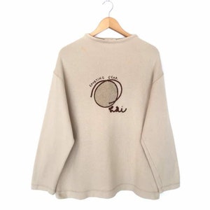 Rare!! Hai Sporting Gear Issey Miyake Japan Designer Spellout Embroidery Sweatshirt