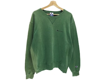 Vintage Forest Green Sweater Sweatshirt - Etsy