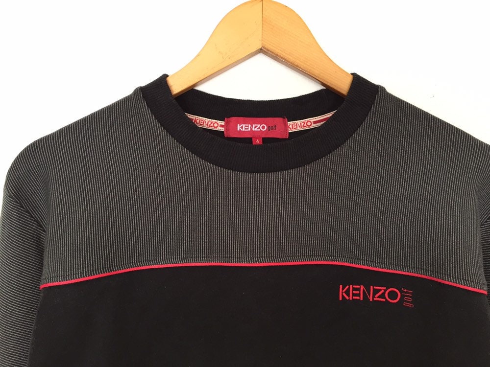 DakotaVintageStore Kenzo Golf Spellout Embroidery Half Zipper Shirt Polo