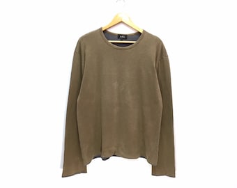 Rare A.P.C Heathered Grey Long Sleeve T Shirt Size 1 / Medium