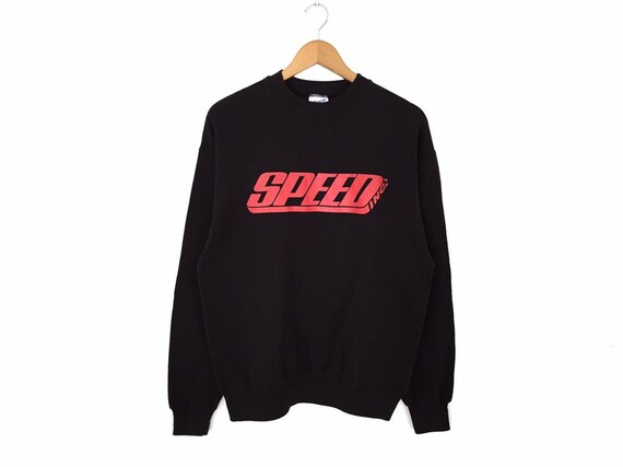 Rare!! Vintage 90s Speed Inc Spellout Pullover Jumper Sweatshirt Racing Team