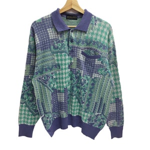 Rare!! Vintage Abstract Knit Sweatshirt