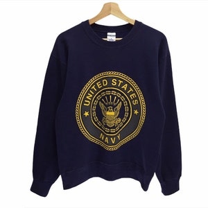 Rare!! United States Navy Spellout Pullover Jumper Sweatshirt