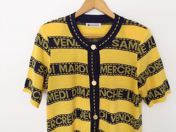Rare!! Vintage Stripe Patterns Sweatshirt Knitwea… - image 3