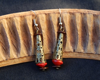 boucles d'oreilles ethniques  graines