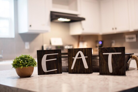 Farmhouse Decor Kitchen Sign Kitchen Decor Eat Sign Wood Etsy
