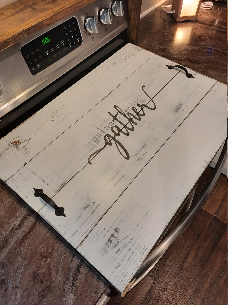 Wooden Stove Cover Stove Burner Covers Noodle Board Stove Etsy