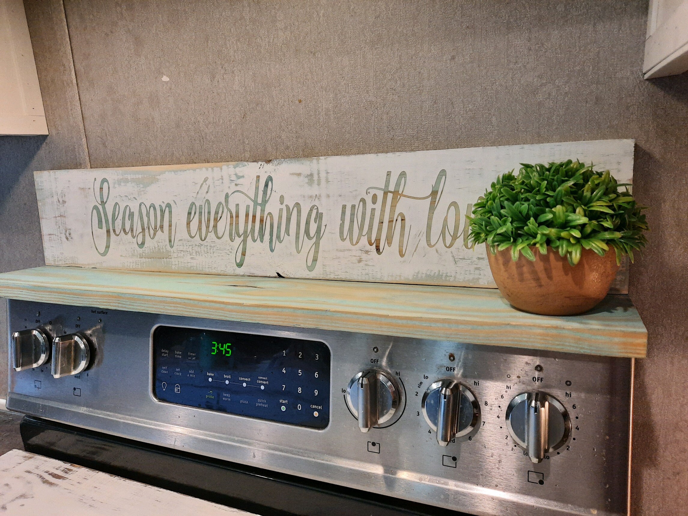 Stove Top Rack Spice Rack Stove Top Cover Rack Over the Etsy