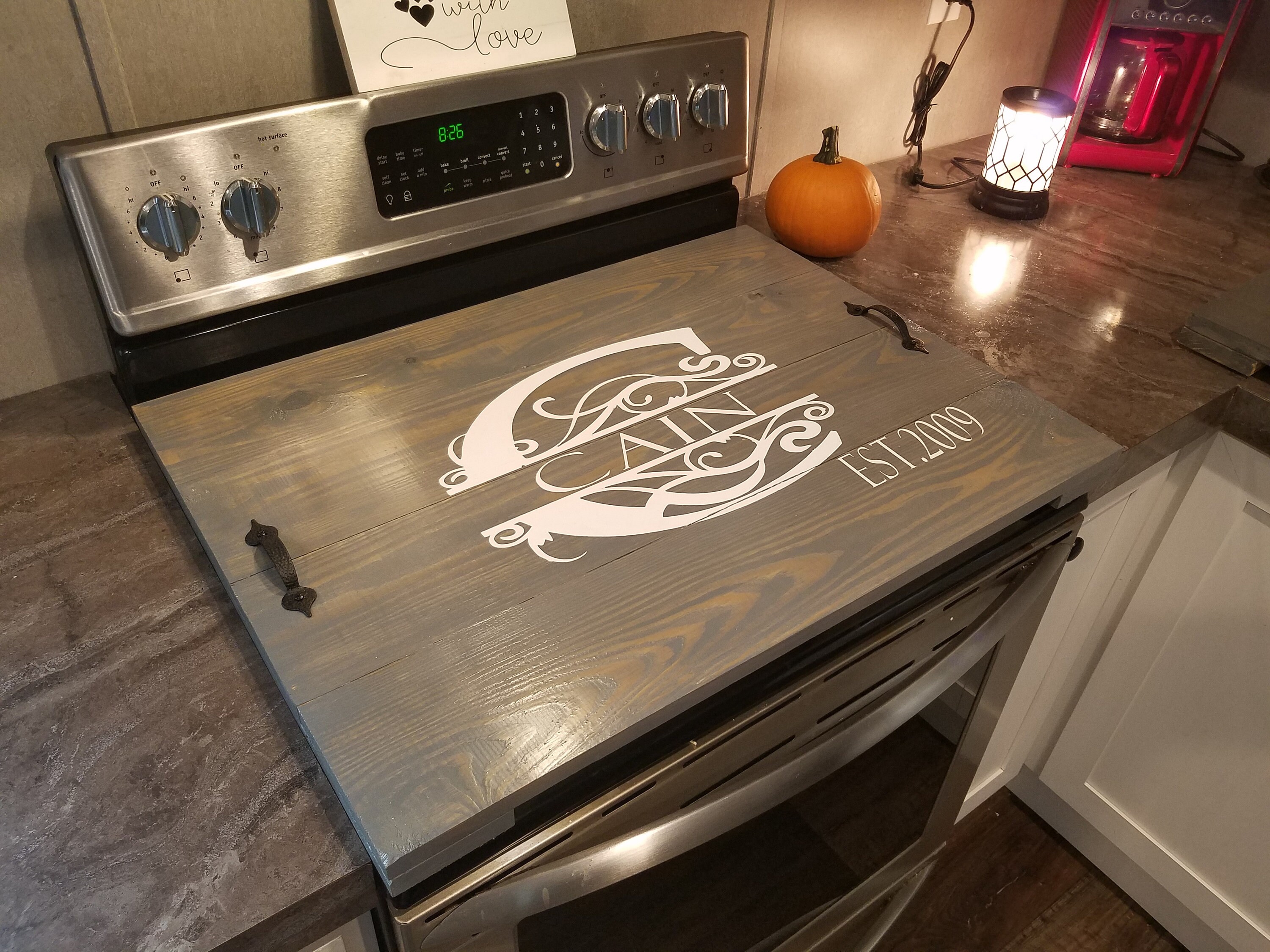 Wooden Stove Cover Stove Burner Covers Noodle Board Stove Etsy