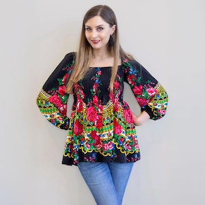 Danuta Smocked Slavic Top