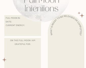Full Moon Reflection Journal Page - Digital Download