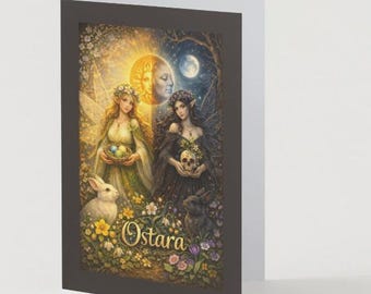 Ostara Greeting Card •  Spring Equinox • Balance & Rebirth 5x7