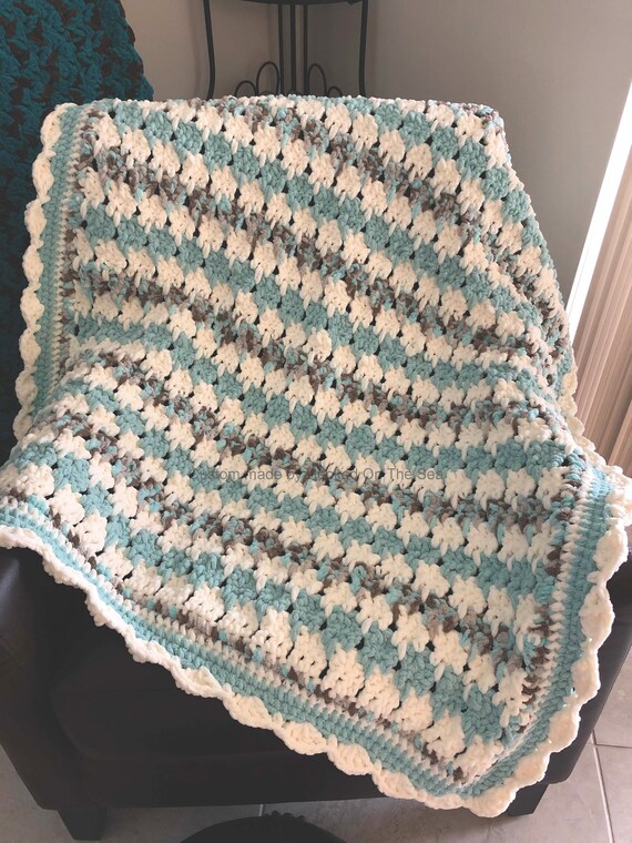 Handmade Larksfoot Stitch Blankets Crochet Baby Blankets Crochet