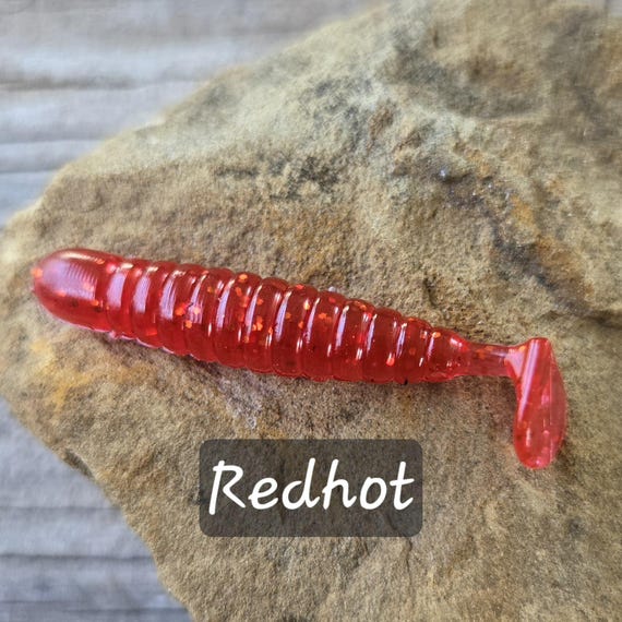 1.5 inch Grub Thump - Redhot - 12 Soft-Plastic Lures 1.5 inch Grub Thump - Redhot - 12 Soft-Plastic Lures