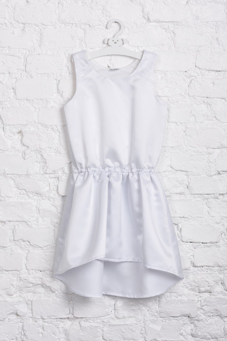 Sleeveless White Flower Girl Dress Rustic Flower Girl Dress Etsy