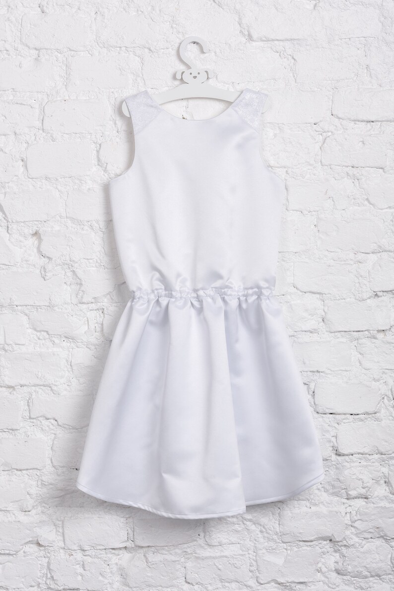 Sleeveless White Flower Girl Dress Rustic Flower Girl Dress Etsy