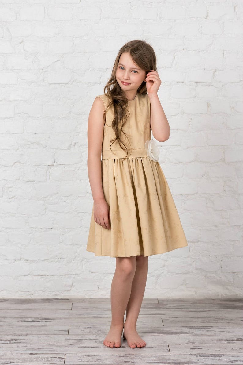 Ivory Flower Girl Dress Ivory Junior Bridesmaid Dress Rustic Etsy