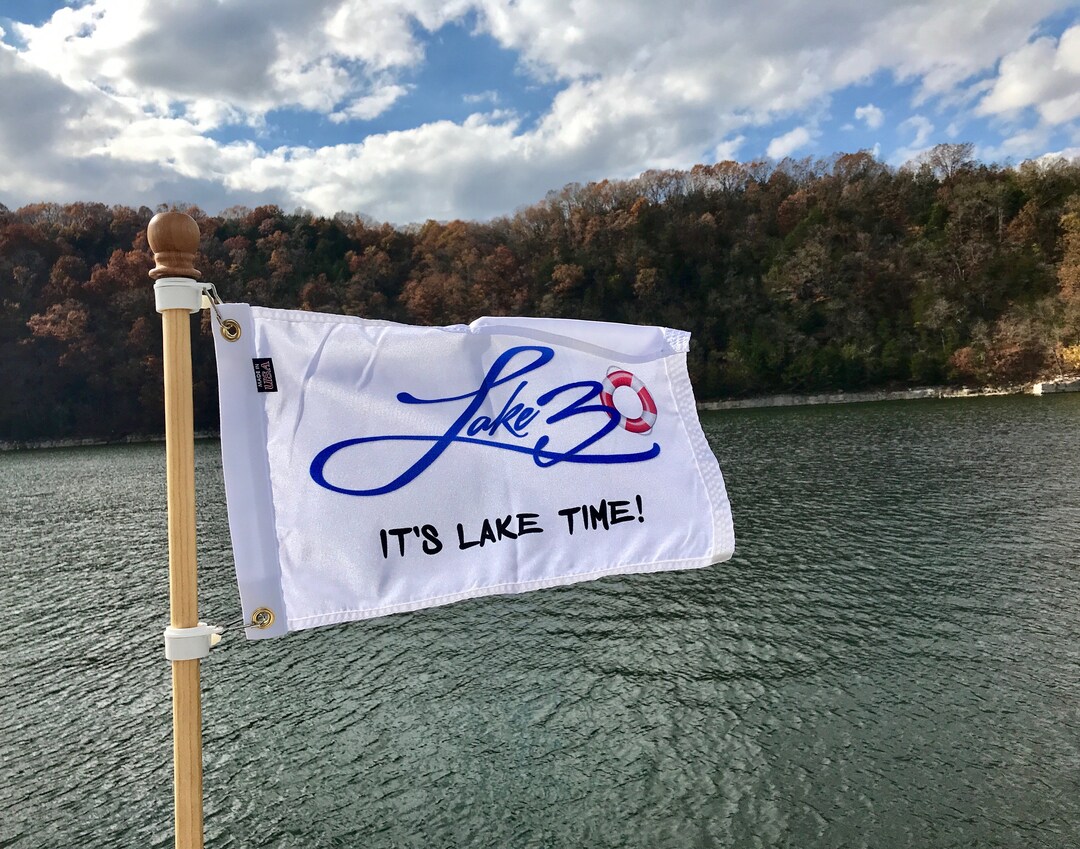Lake30 Boat Flag, Premium Nylon Lake House Decor (12x18) - Etsy