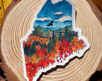 Maine Fall Sticker