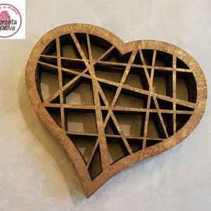 CUORE INTAGLIO  CARTONE, appendere o appoggiare. Home decor. Leggerissimo