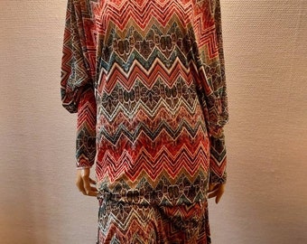 Stretch printed tunic, short dress, women's top