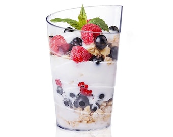 100 stycken - Festtillbehör Engångsplastporslin, 1,7 oz (50 ml/70 * 43 mm) Mini Spiralmugg för dessert