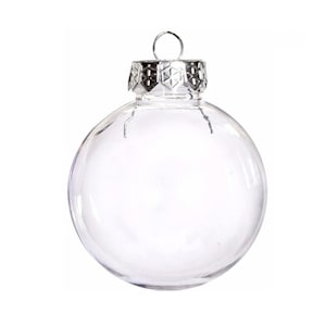 10 pezzi x fai da te verniciabile infrangibile riempibile decorazione natalizia casa ornamento 2,75 pollici (70 mm) sfera di plastica trasparente