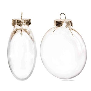 20 Stück x DIY Paintable bruchsicher befüllbar Haus Weihnachten Weihnachtsdekoration Ball 3,15 Zoll (80 mm) Transparent Kunststoff Disc Ornament