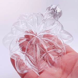 100 Pieces x DIY Paintable Fillable Home Xmas Christmas Decoration Ornament 4.3 Inch (110mm) Glass Snowflake