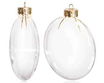 10 Pieces x DIY Paintable Fillable Home Xmas Christmas Decoration Ball 4 Inch (100mm) Transparent Glass Disc Ornament