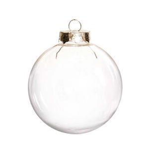 10 pezzi x fai da te verniciabile infrangibile riempibile decorazione natalizia casa ornamento 3,15 pollici (80 mm) sfera di plastica trasparente