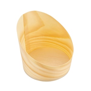 100 Pieces - Party Supplies Disposable Tableware 3oz/90ml Natural Wood Biodegrade Food Incline Cup