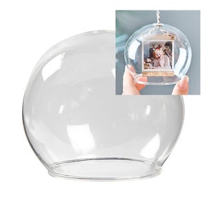 5 Pieces x DIY Paintable Fillable Home Xmas Christmas Decoration Ornament 3.15 Inch (80mm) Glass Aeolian Bell Dome