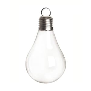 10 pezzi x fai da te verniciabile infrangibile riempibile decorazione natalizia casa ornamento 4,7 pollici (120 mm) lampadina di plastica